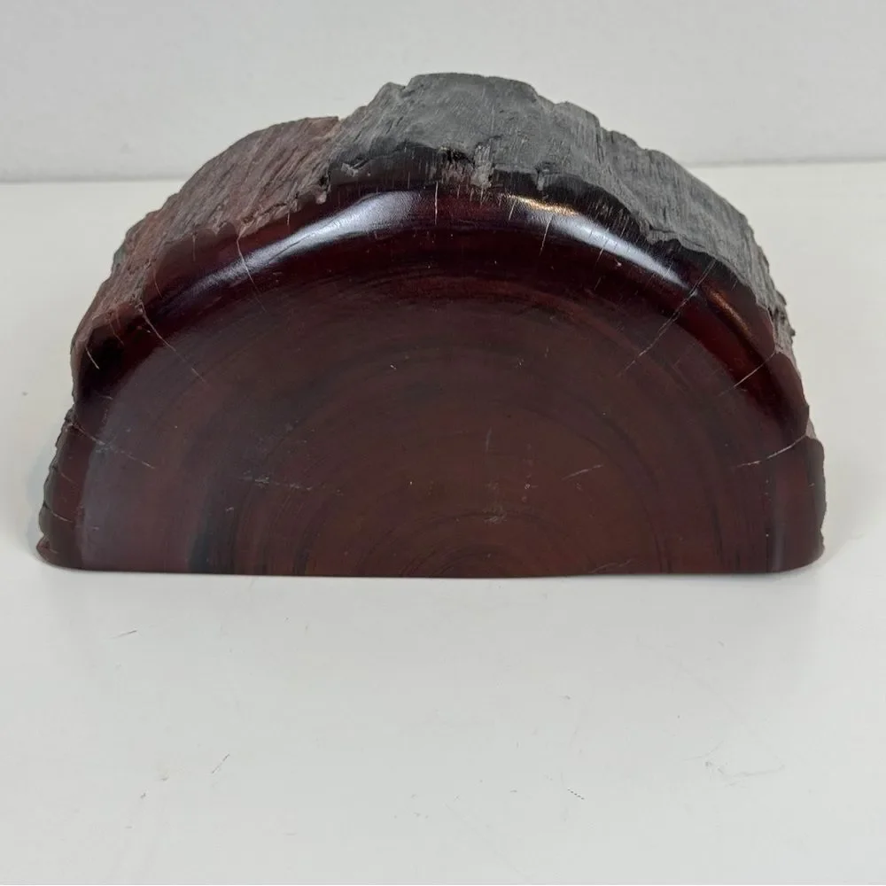 Vintage Handmade Burl Wood 3 Drawer Trinket Box